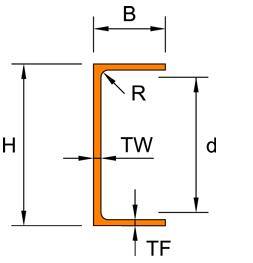 the drawing for upe steel channel